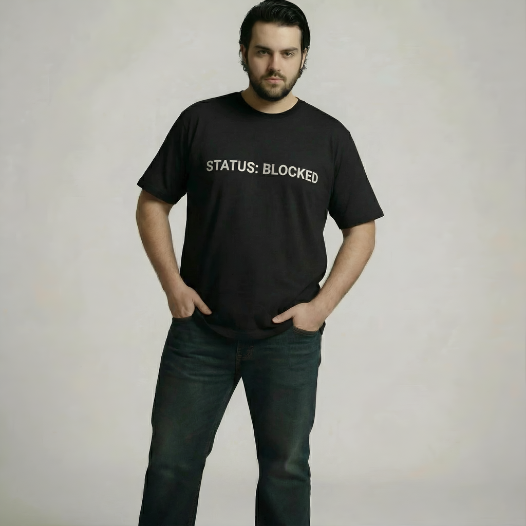 STATUS BLOCKED | Comfort Colors® 1717 Heavyweight T-Shirt | Agile, Scrum & Developer Humor